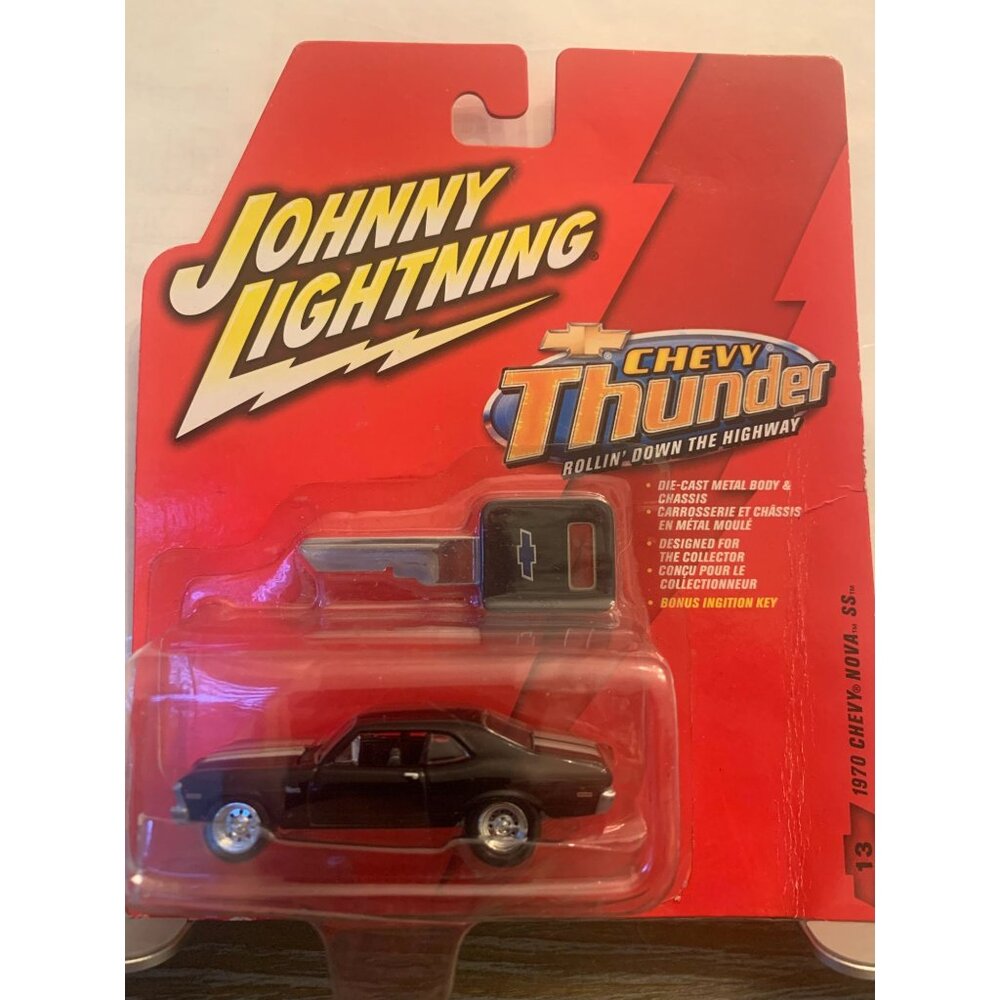 Johnny Lightning 1970 Chevy Nova SS Die-Cast Metal Model Car With Collector Key